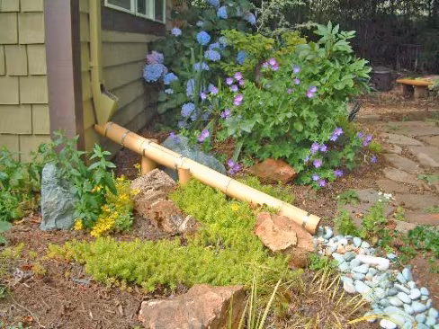 Rain garden piping